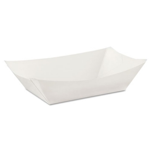 Picture of Kant Leek Polycoated Paper Food Tray, 3 Lb Capacity, 5.88 X 8.4 X 2, White, 250/pack, 2/pack/carton