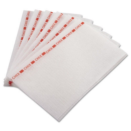 Picture of Food Service Towels, 13 X 21, Red/white, 150/carton