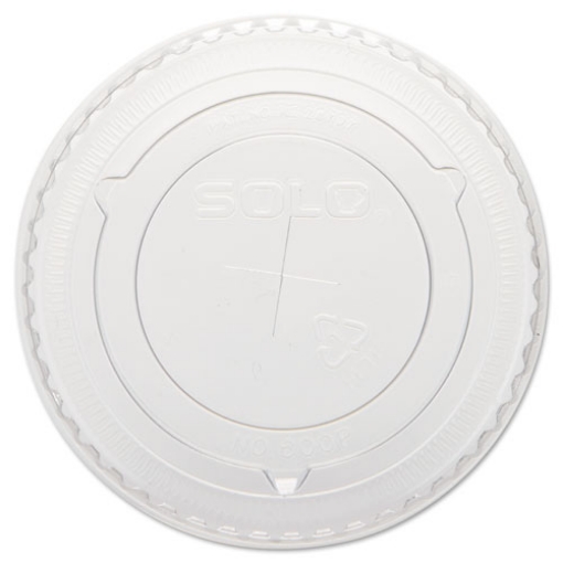 Picture of Straw-Slot Cold Cup Lids, Fits 10 Oz Cups, Clear, 100 Pack, 25 Packs/carton