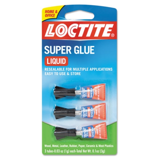 Picture of Super Glue, 0.11 Oz, Dries Clear, 3/pack