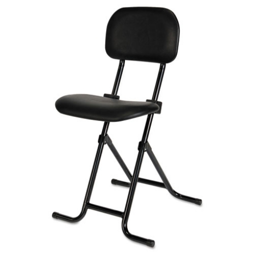 Picture of Alera Il Series Height-Adjustable Folding Stool, Supports Up To 300 Lb, 27.5" Seat Height, Black