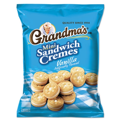 Picture of Mini Vanilla Creme Sandwich Cookies, 3.71 Oz, 24/carton