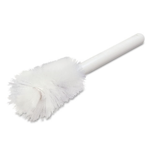 Picture of Sparta Handle Bottle Brush for Pint Bottles, White Polyester Bristles, 4.5" Brush, 7.5" White Plastic Handle 12/Carton