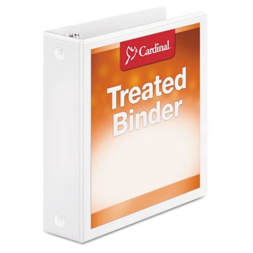 Picture of Treated Binder Clearvue Locking Round Ring Binder, 3 Rings, 2" Capacity, 11 X 8.5, White