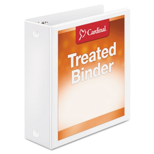 Picture of Treated Binder Clearvue Locking Round Ring Binder, 3 Rings, 3" Capacity, 11 X 8.5, White