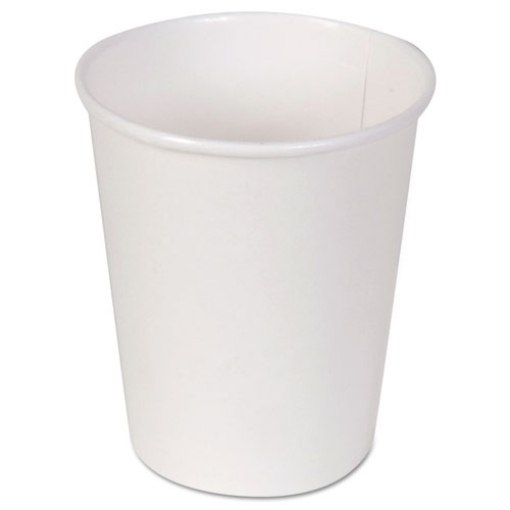 Picture of Paper Hot Cups, 10 Oz, White, 50/sleeve, 20 Sleeves/carton