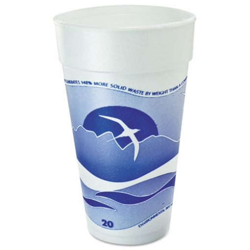 Picture of Horizon Hot/cold Foam Drinking Cups, 20 Oz, Printed, Blueberry/white, 25/bag, 20 Bags/carton