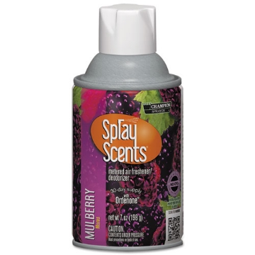 Picture of Champion Sprayon SPRAYScents Metered Air Freshener Refill, Mulberry, 7 oz Aerosol Spray, 12/Carton