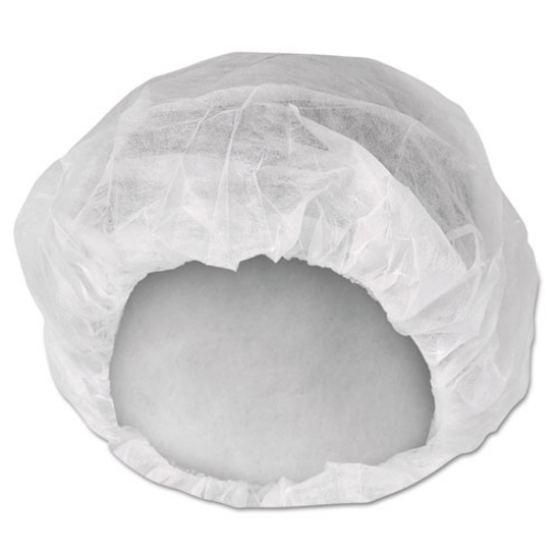 Picture of A10 Bouffant Caps, Medium, White, 100/Pack, 10 Packs/Carton