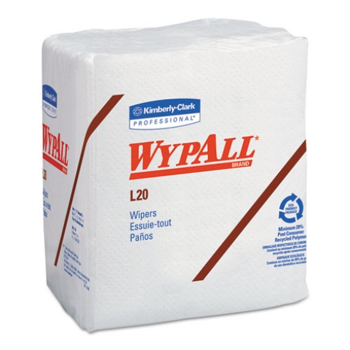 Picture of L20 Towels, 1/4 Fold, 4-Ply, 12.5 x 13, Unscented, White, 68/Pack, 12 Packs/Carton