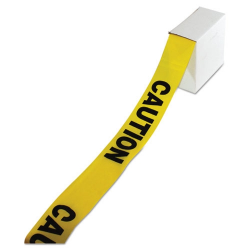 Picture of Site Safety Barrier Tape, "caution" Text, 3" X 1,000 Ft, Yellow/black