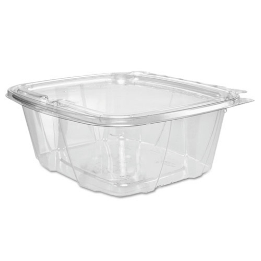 Picture of ClearPac SafeSeal rPET Tamper-Resistant Container, ProPlanet Seal, Flat Lid, 32oz, 6.4 x 2.6 x 7.1, Clear, 100/Bag, 2 Bags/CT