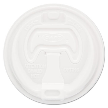 Picture of Optima Reclosable Lid, Fits 12 Oz To 24 Oz Foam Cups, White, 100 Pack, 10 Packs/carton