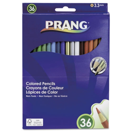 Picture of Colored Pencil Sets, 3.3 mm, 2B, Assorted Lead and Barrel Colors, 36/Pack