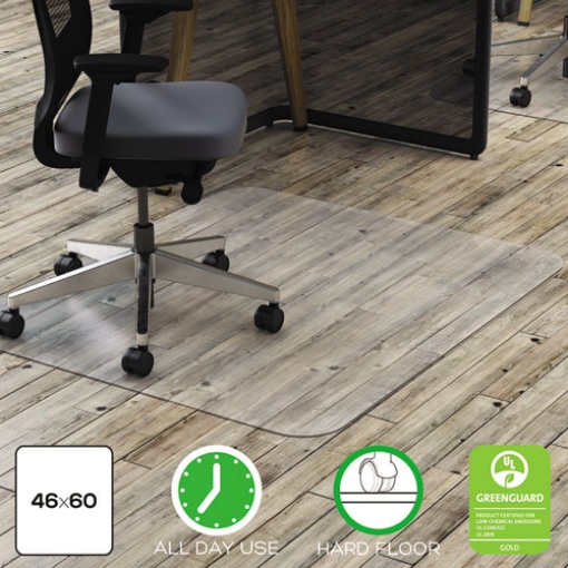 Picture of All Day Use Chair Mat - Hard Floors, 46 X 60, Rectangle, Clear