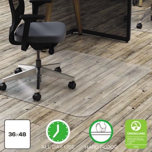 Picture of All Day Use Chair Mat - Hard Floors, 36 X 48, Rectangular, Clear