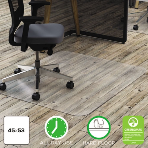 Picture of All Day Use Chair Mat - Hard Floors, 45 X 53, Rectangle, Clear