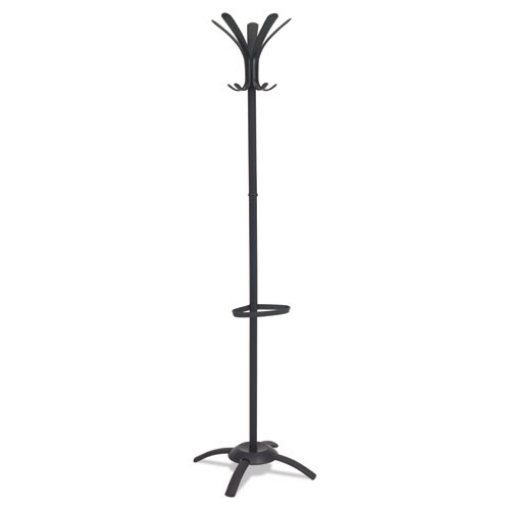 Picture of Cleo Coat Stand, Stand Alone Rack, Ten Knobs, Steel/plastic, 19.75w X 19.75d X 68.9h, Black