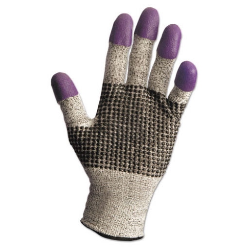 Picture of G60 PURPLE NITRILE Cut-Resistant Gloves, 210 mm Length, X-Small, Black/White/Purple, 12 Pairs/Carton