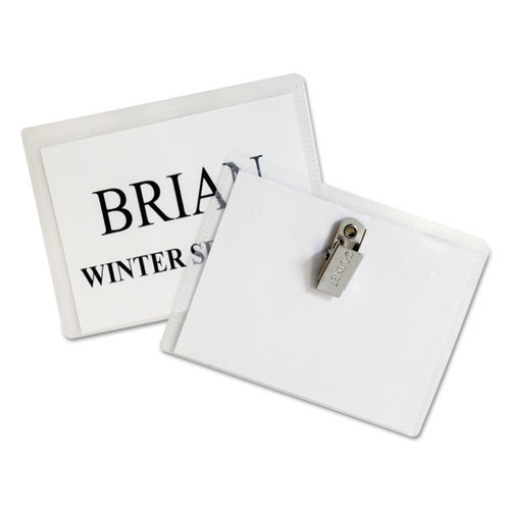 Picture of Name Badge Kits, Top Load, 4 X 3, Clear, 50/box