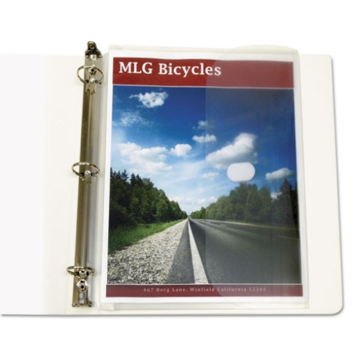 Picture of Poly Binder Pockets, 9.25 x 11.5, Clear, 5/Pack