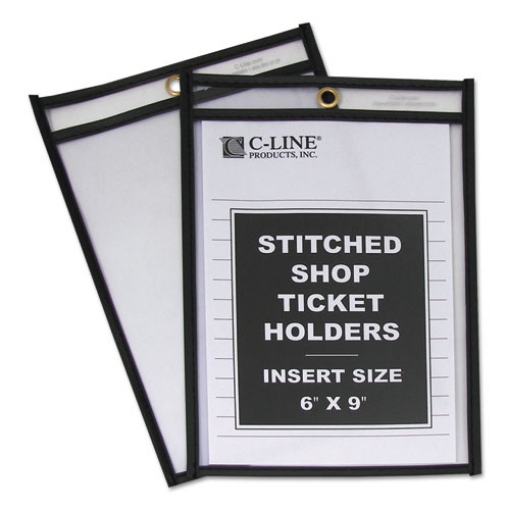 Picture of Shop Ticket Holders, Stitched, Both Sides Clear, 50 Sheets, 6 X 9, 25/box