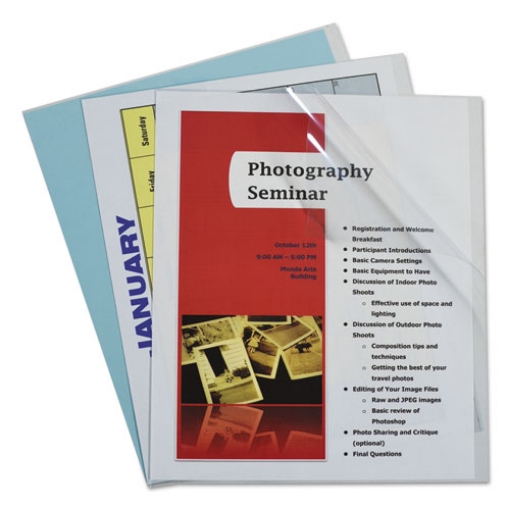 Picture of Vinyl Report Covers, Binding Bar, 8.5 X 11, Clear/clear, 100/box