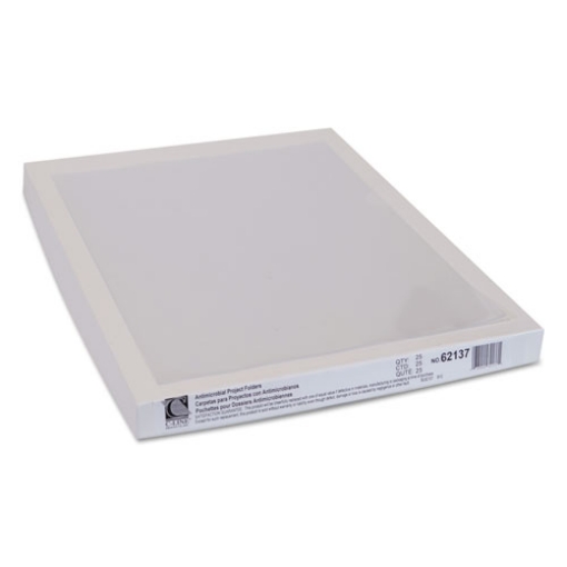 Picture of Antimicrobial Protected Poly Project Folders, Letter Size, Clear, 25/box