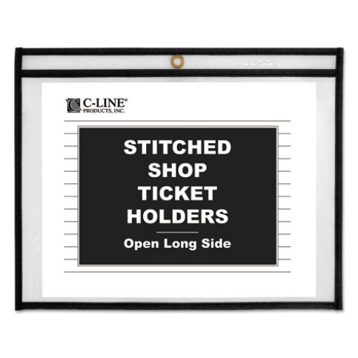 Picture of Shop Ticket Holders, Stitched, Both Sides Clear, 75 Sheets, 12 X 9, 25/box