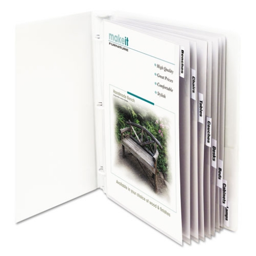 Picture of Sheet Protectors with Index Tabs, Clear Tabs, 2", 11 x 8.5, 8/Set