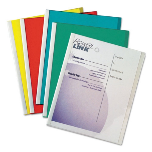 Picture of Vinyl Report Covers, 0.13" Capacity, 8.5 X 11, Clear/assorted, 50/box