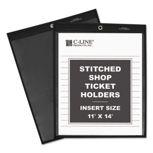 Picture of Shop Ticket Holders, Stitched, One Side Clear, 75 Sheets, 11 X 14, 25/bx