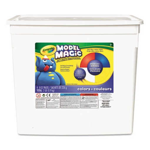 Picture of Model Magic Modeling Compound, 8 Oz Packs, 4 Packs, Blue, Red, White, Yellow, 2 Lbs