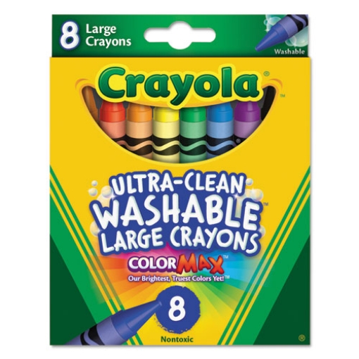 Picture of Ultra-Clean Washable Crayons, Large, 8 Colors/box