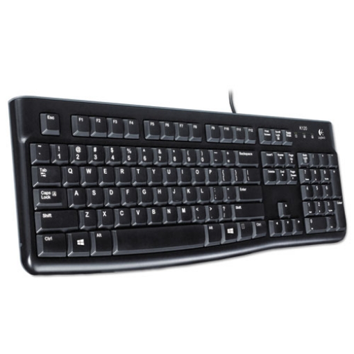 Picture of K120 Ergonomic Desktop Wired Keyboard, Usb, Black