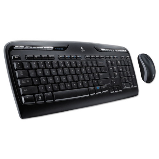 Picture of Mk320 Wireless Keyboard + Mouse Combo, 2.4 Ghz Frequency/30 Ft Wireless Range, Black