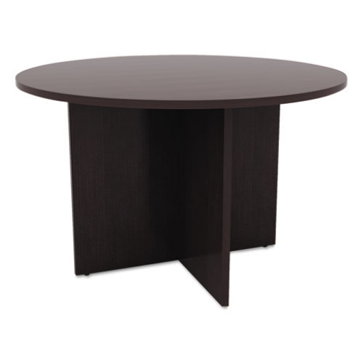 Picture of alera valencia round conference table with legs, 42" diameter x 29.5h, espresso