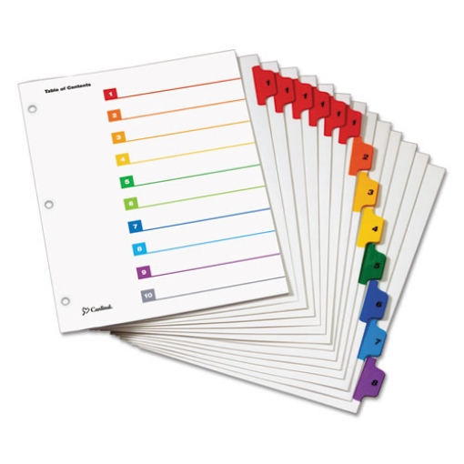 Picture of Onestep Printable Table Of Contents And Dividers, 8-Tab, 1 To 8, 11 X 8.5, White, 6 Sets