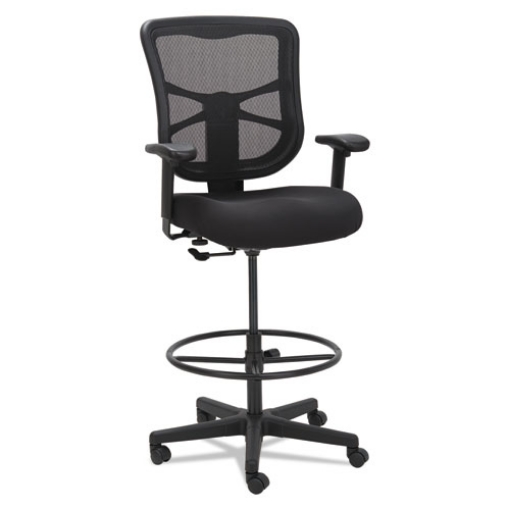 Picture of Alera Elusion Series Mesh Stool, Supports Up to 275 lb, 22.6" to 31.6" Seat Height, Black