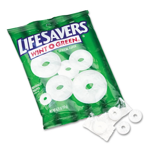 Picture of Hard Candy Mints, Wint-O-Green, Individually Wrapped, 6.25 Oz Bag