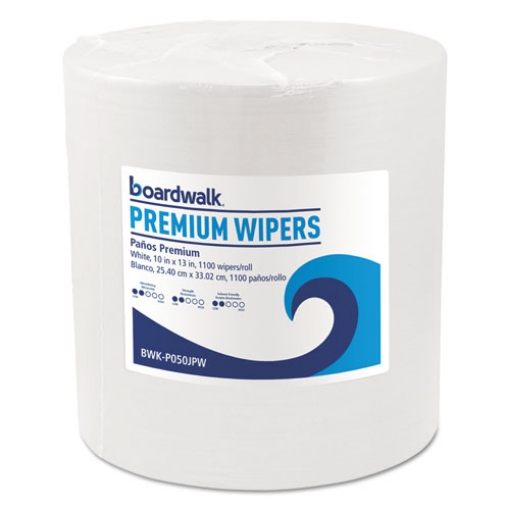 Picture of Hydrospun Wipers, 10 x 13, White, 1,100/Roll