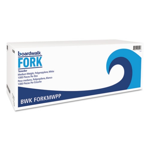 Picture of Mediumweight Polypropylene Cutlery, Fork, White, 1000/carton