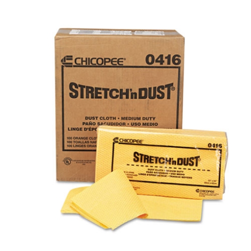 Picture of Stretch 'n Dust Cloths, 23.25 x 24, Orange/Yellow, 20/Bag, 5 Bags/Carton