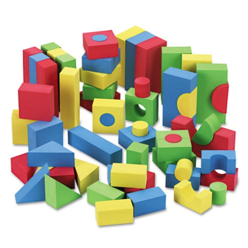 Picture of Blocks, High-Density Foam, Assorted Colors, 68/pack