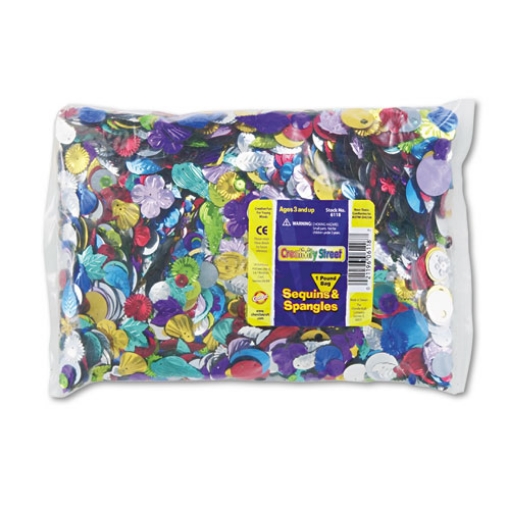 Picture of Sequins And Spangles Classroom Pack, Assorted Metallic Colors, 1 Lb/pack