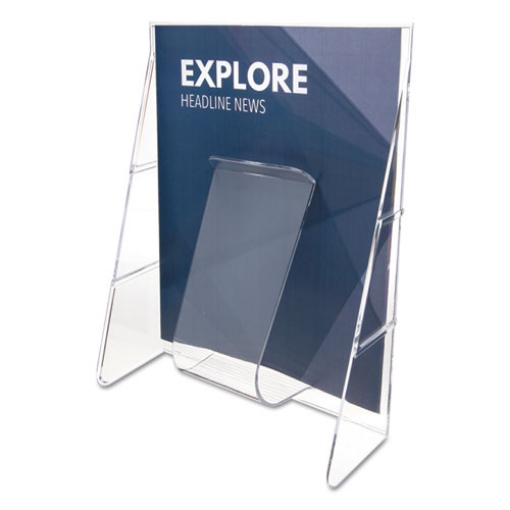 Picture of Stand-Tall Wall-Mount Literature Rack, Magazine, 9.13w X 3.25d X 11.88h, Clear