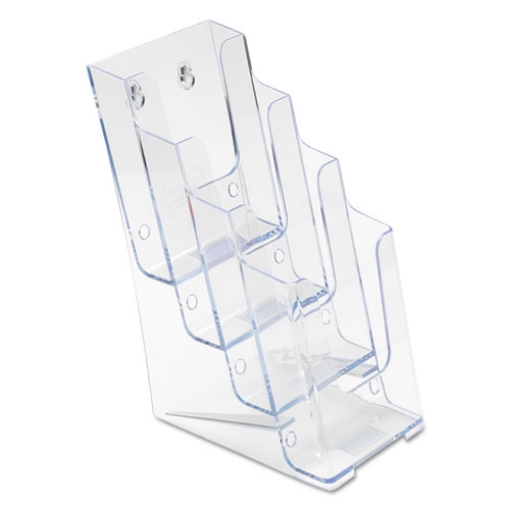 Picture of 4-Compartment Docuholder, Leaflet Size, 4.88w X 6.13d X 10h, Clear