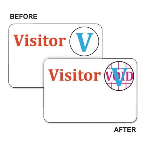 Picture of Time's Up! Self-Expiring Visitor Badges, One-Day Badge, 3 X 2, White, 100/box