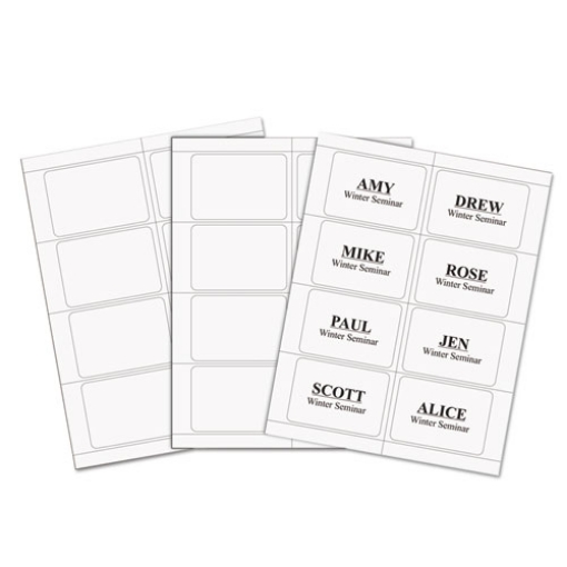 Picture of Laser Printer Name Badges, 3 3/8 X 2 1/3, White, 200/box