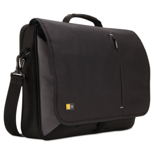 Picture of Laptop Messenger, Fits Devices Up to 17", Dobby Nylon, 3.37 x 17.75 x 13.75, Black